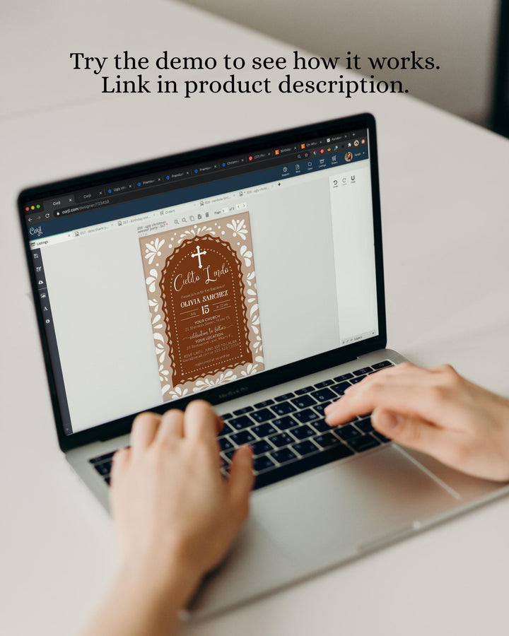 Cielito Lindo Baptism Invitation Editable Gender Neutral Mexican themed Baptism Invite Template Cielito Lindo Talavera Papel Picado #067 - TheLovebirdsDesign