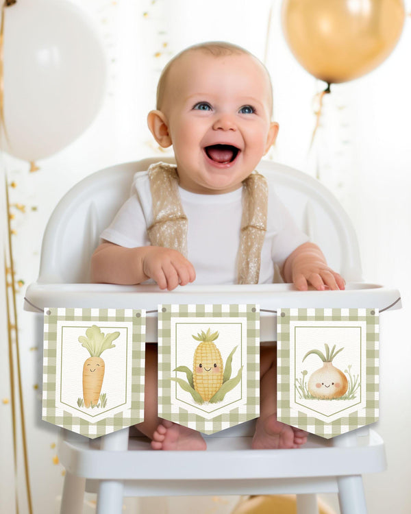 A Little Sprout Baby Shower Banner Locally Grown with Love Baby Sprinkle Party Decoration Bunting for Farmers Market Shower Printable #068 - TheLovebirdsDesign