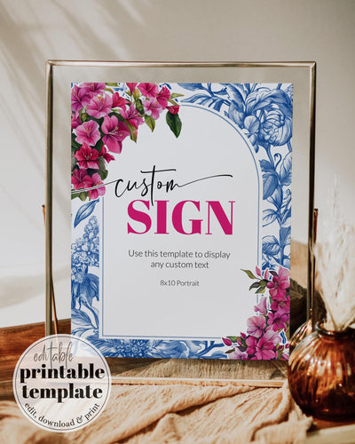 Dancing Queen Custom Sign for She found her Honey Disco Bridal Shower or Printable Mediterranean Pink Mama Baby Shower Template #072 - TheLovebirdsDesign