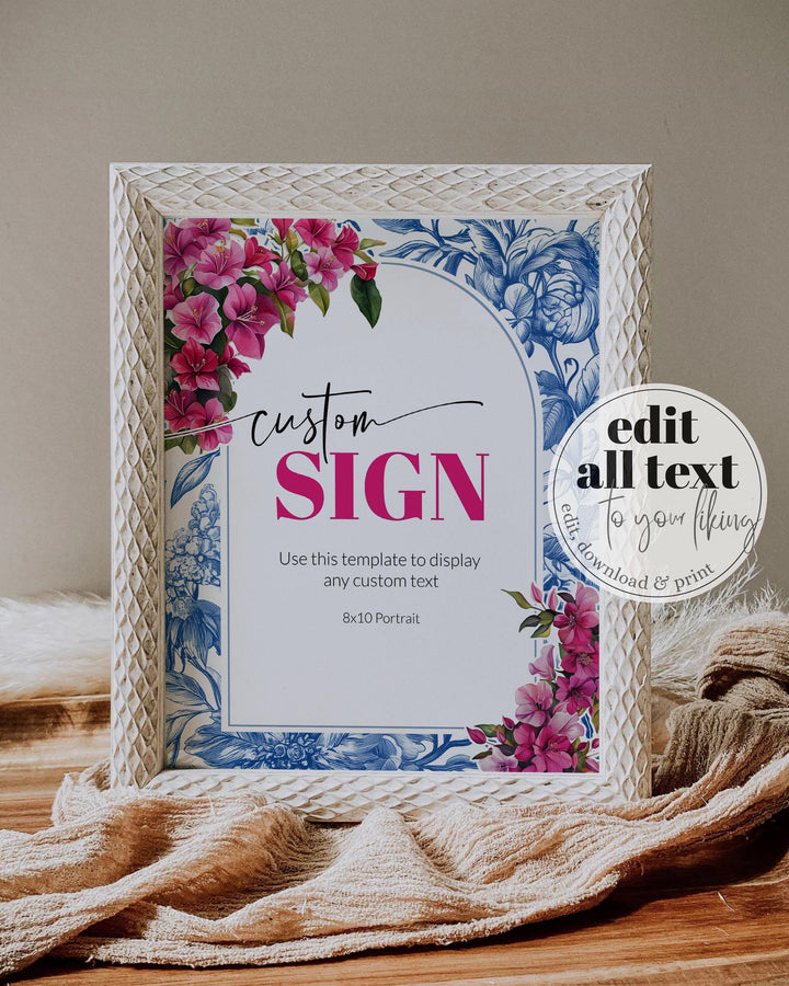 Dancing Queen Custom Sign for She found her Honey Disco Bridal Shower or Printable Mediterranean Pink Mama Baby Shower Template #072 - TheLovebirdsDesign