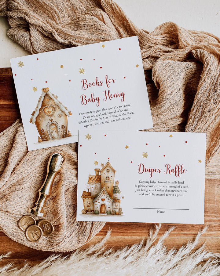 Winter Baby Shower Invitation It Takes a Village Baby Shower Invite Template for December Nesting Party Boys or Girls #072 - TheLovebirdsDesign