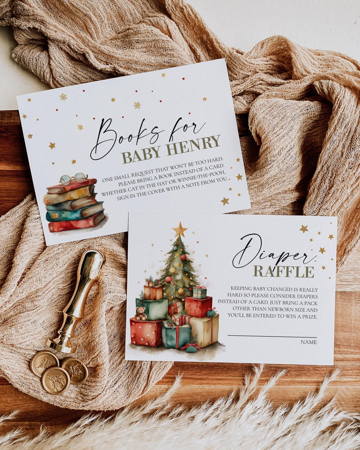 Baby it's cold outside Winter Baby Shower Invitation Template for a Christmas themed Baby Party #072 - TheLovebirdsDesign