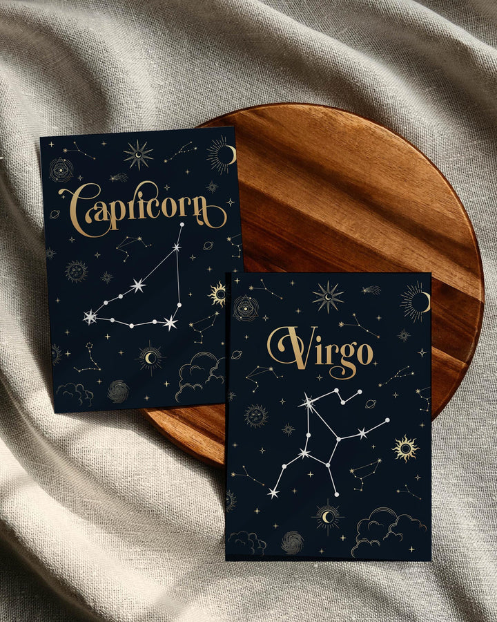 12 Constellations Table Numbers Wedding Seating Sign Celestial Wedding Decorations #063 - TheLovebirdsDesign