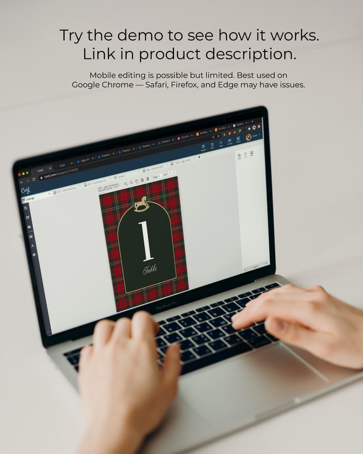 Vintage Rocking Horse Table Numbers, Red Green Plaid Christmas Baby Shower Table Decor #068rh - TheLovebirdsDesign