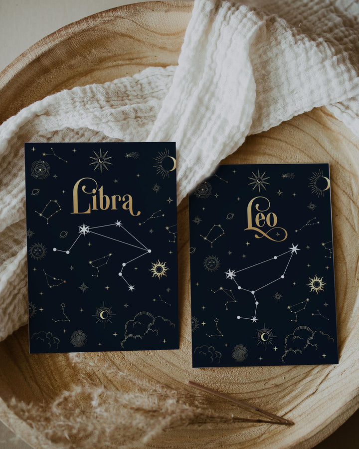 12 Constellations Table Numbers Wedding Seating Sign Celestial Wedding Decorations #063 - TheLovebirdsDesign