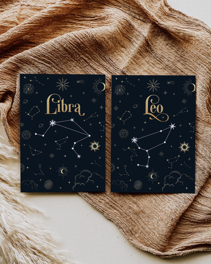 12 Constellations Table Numbers Wedding Seating Sign Celestial Wedding Decorations #063 - TheLovebirdsDesign
