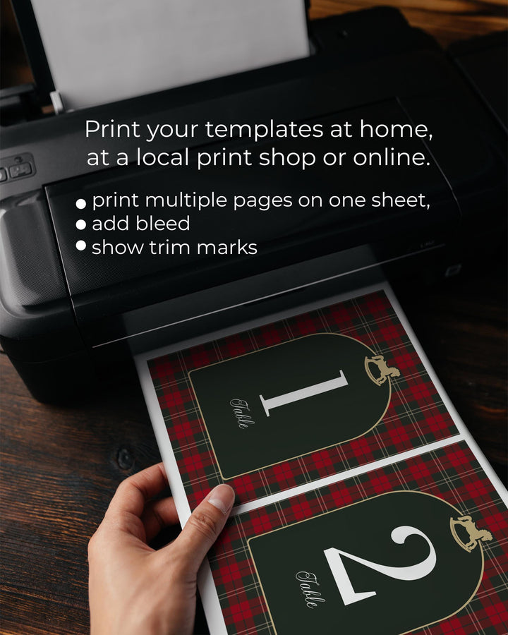 Vintage Rocking Horse Table Numbers, Red Green Plaid Christmas Baby Shower Table Decor #068rh - TheLovebirdsDesign