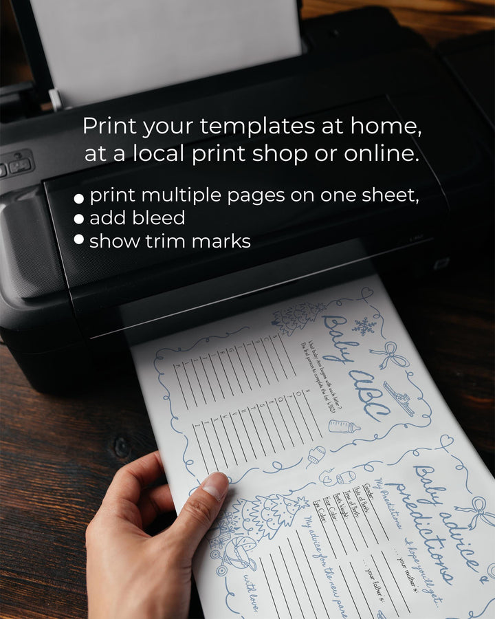 Winter Baby Shower Game Bundle Blue Snowflake Apres Ski Party Editable Template #070 - TheLovebirdsDesign