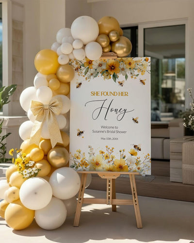 Honey Welcome Sign Template, Bride to Bee Bridal Shower Sign 079HB-WLCM - marryful.org