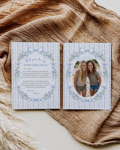 Something Blue Bridesmaid Proposal Card, Will You Be My Blue Crew, Editable Template 079SB-PROP - marryful.org