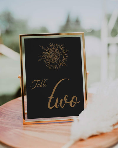 Personalized Table Number Templates for Celestial Weddings and Events - marryful.org