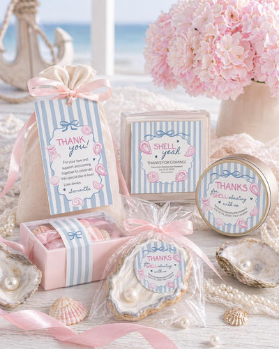 Oyster Favor Tags Template, Dusty Blue Party Labels, Stickers, Cupcake Topper 089OY-TLST - marryful.org