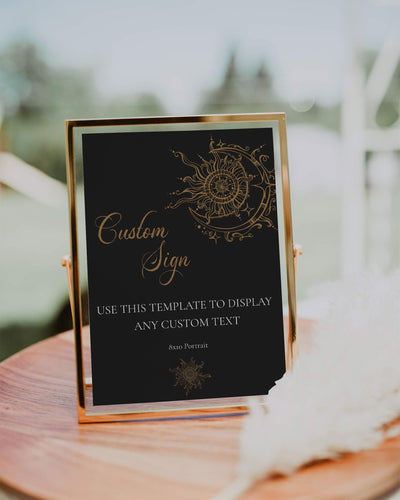 Celestial Wedding Custom Sign Template, Starry Night Wedding Decor Signage - marryful.org