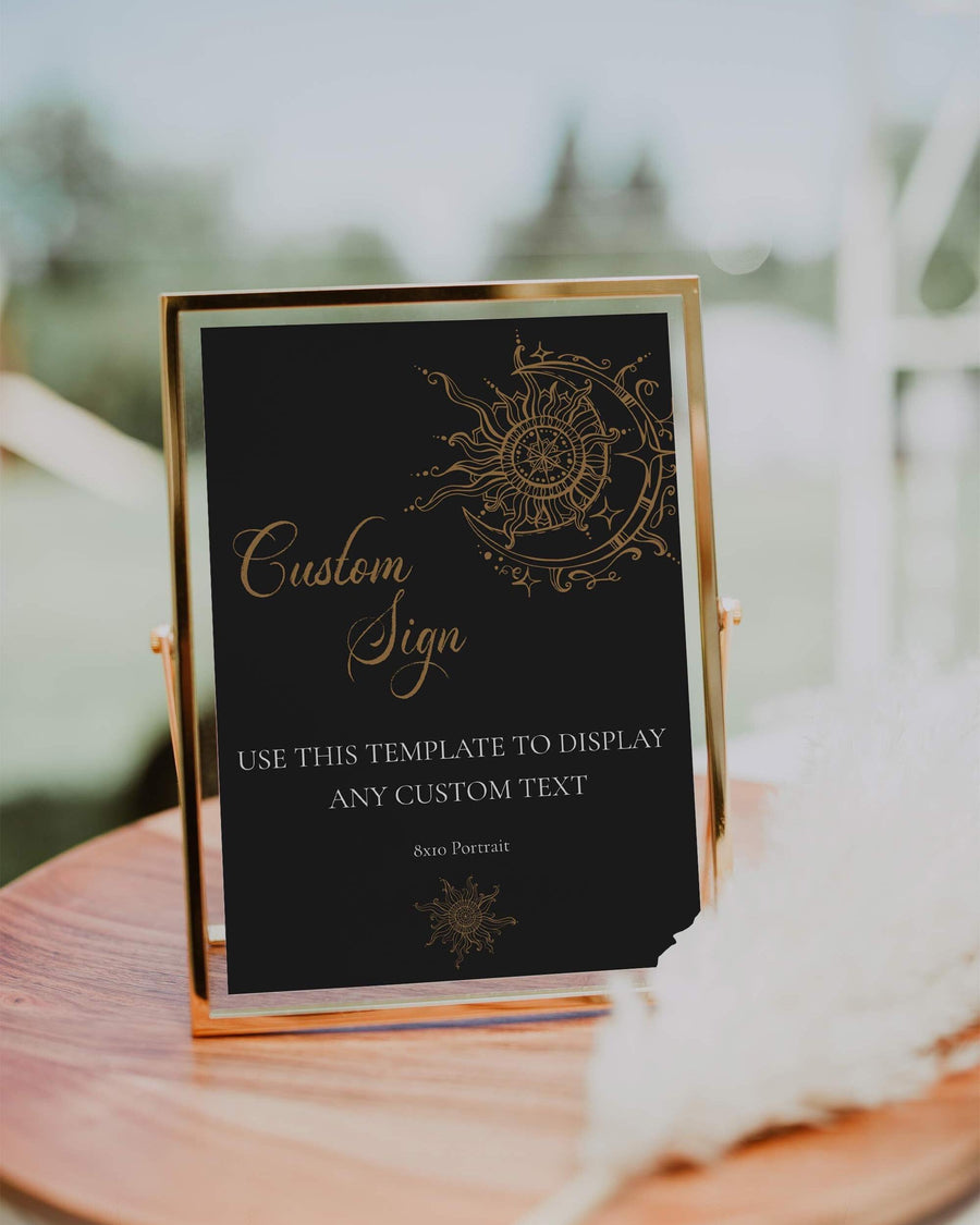Celestial Wedding Custom Sign Template, Starry Night Wedding Decor Signage - marryful.org