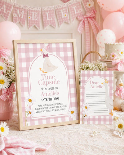Silly Goose Time Capsule Game Template, Girls First Birthday Cottagecore Theme 004SG-TICA-PI - marryful.org