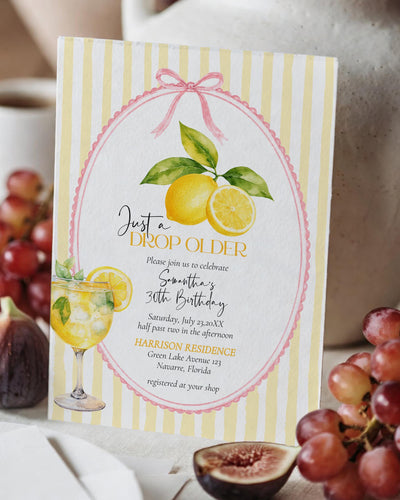 A Drop Older Lemon Birthday Invitation Adults Cocktail Template 089LE-BINV - marryful.org