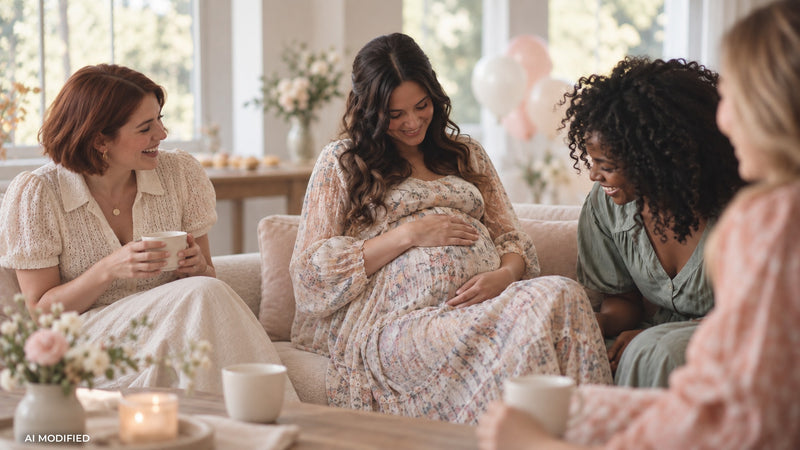 Friends at a baby shower