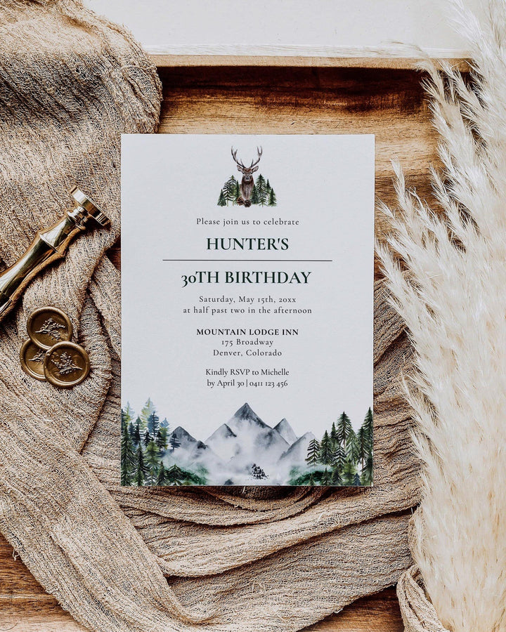 Thirty Birthday Invitation Template for Men