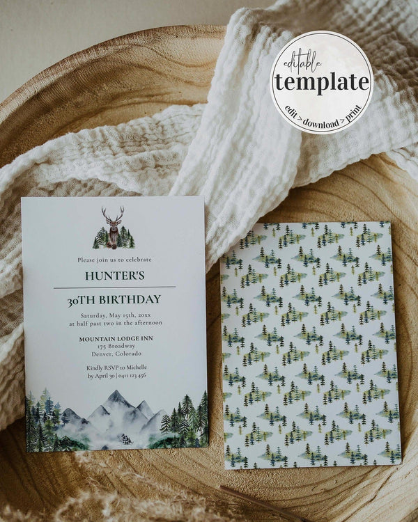 Thirty Birthday Invitation Template for Men