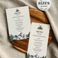 Mountain Wedding Menu Card Templates