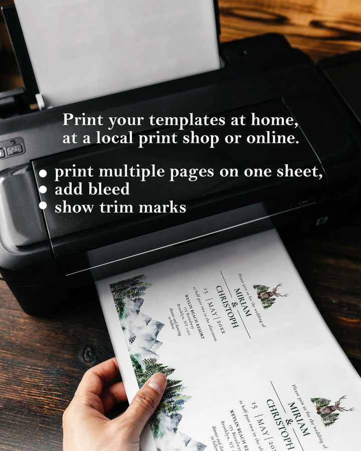 Mountain Wedding Invitation Template to Download