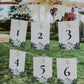 Rustic Table Numbers Wedding