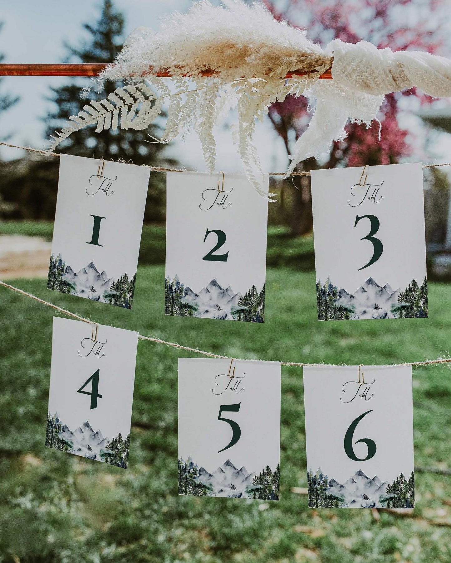 Rustic Table Numbers Wedding
