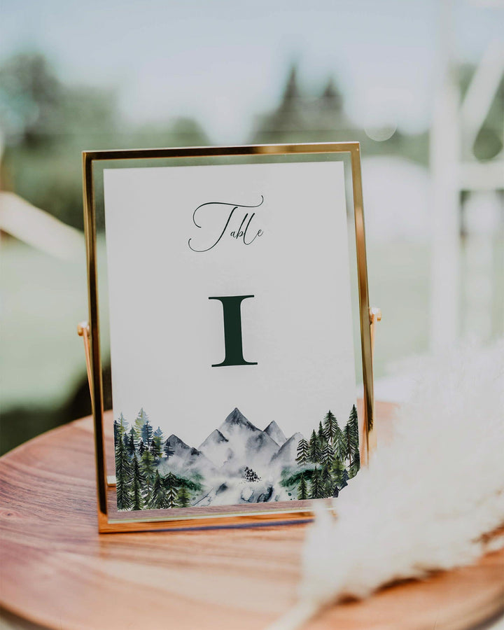 Rustic Table Numbers Wedding