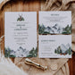 Rustic Mountain Forest Lake Nature Country Wedding Template Bundle