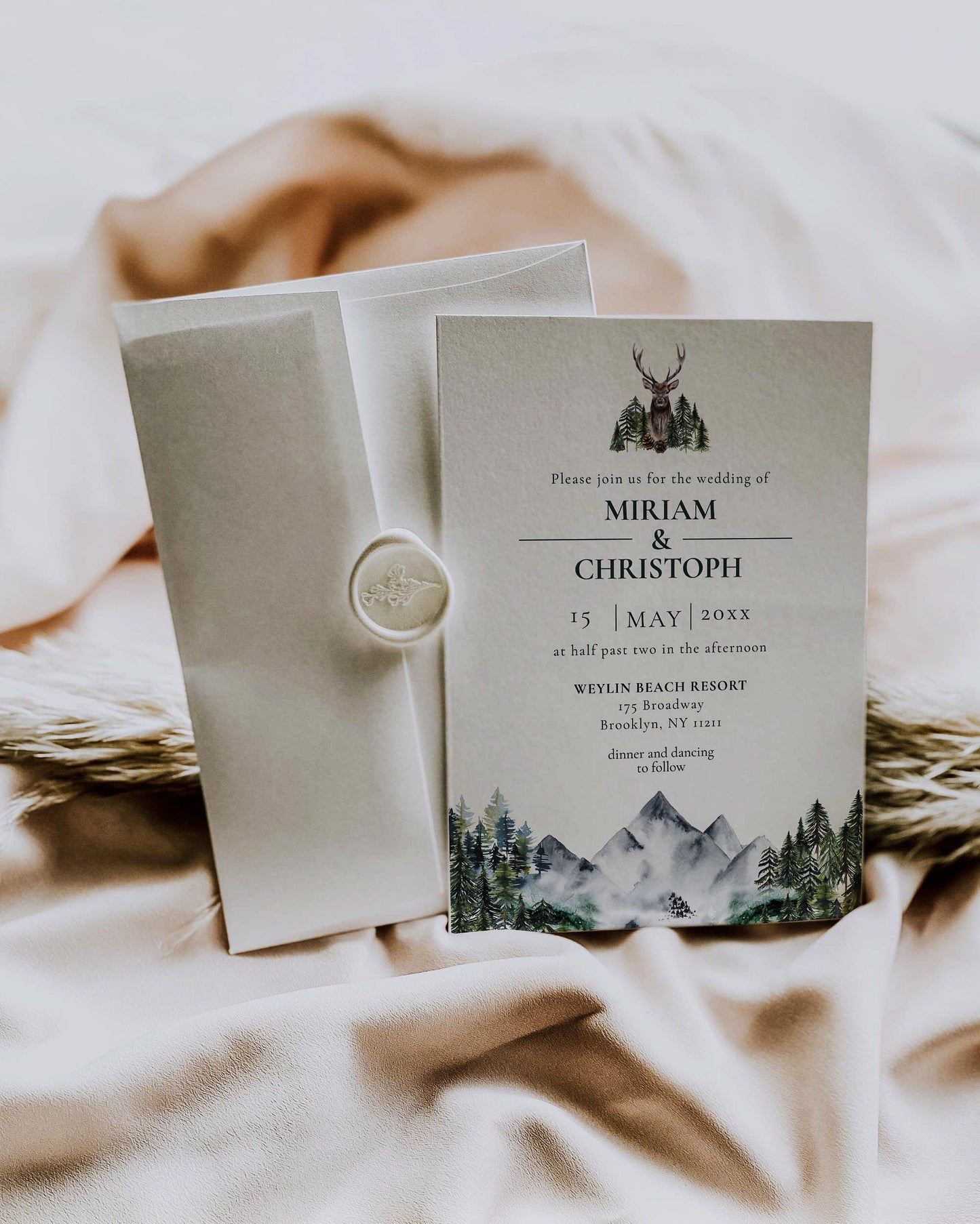 Mountain Wedding Invitation Template to Download