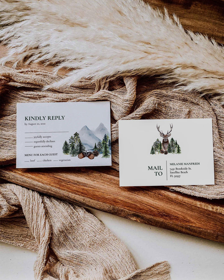Mountain Wedding Invitation Template to Download