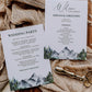 Mountain Wedding Program Template for Rustic Fall Wedding