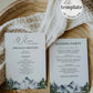 Mountain Wedding Program Template for Rustic Fall Wedding