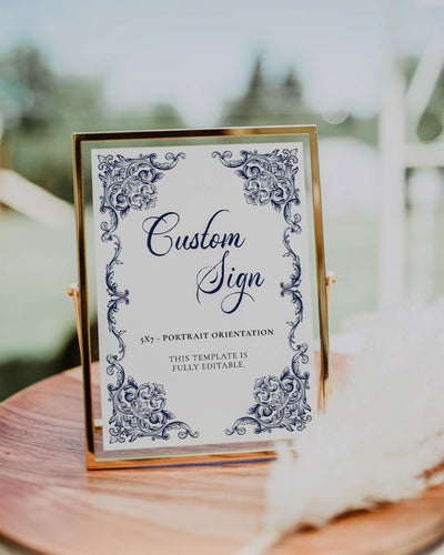 Custom Wedding Sign Template