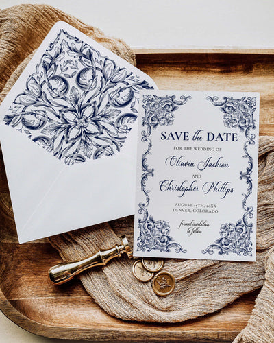 Envelope Liner for Historical Wedding