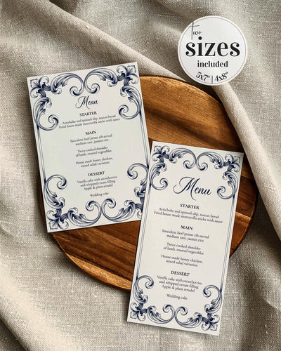 Romantic Wedding Menu Template