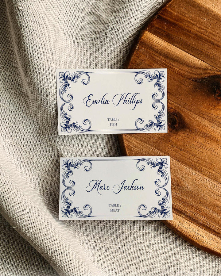 Classic Wedding Place Card Template