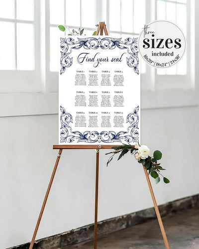 Cottage Core Wedding Seating Chart Template