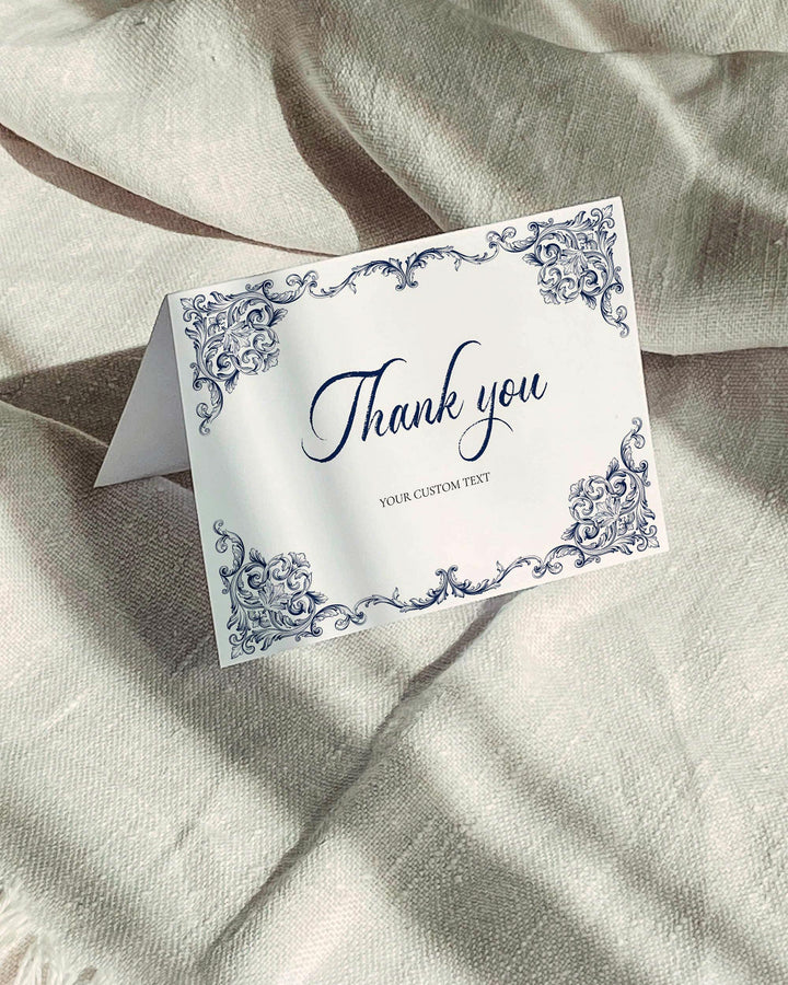 Baroque Wedding Thank you Card Template