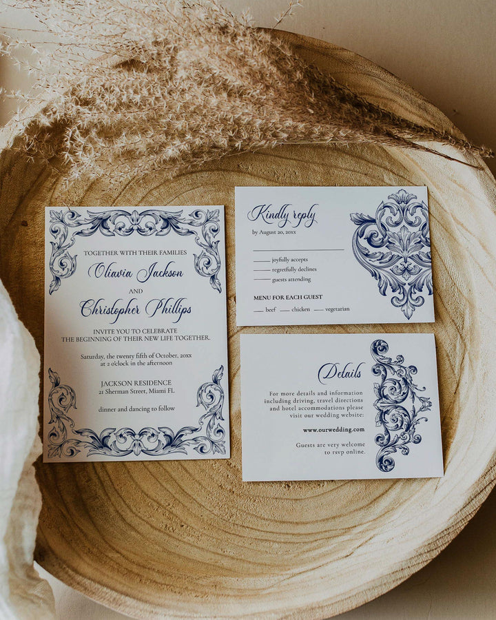 Cottage Core Wedding Invitation Suite