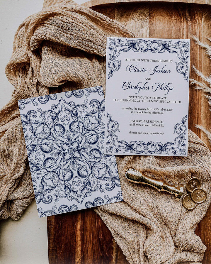 Cottage Core Wedding Invitation Suite