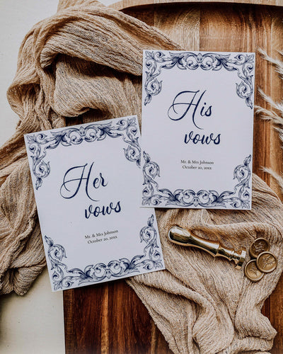 Classic Wedding Vow Book Covers