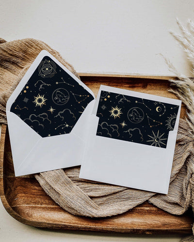 Moon Wedding Envelope Liner Template