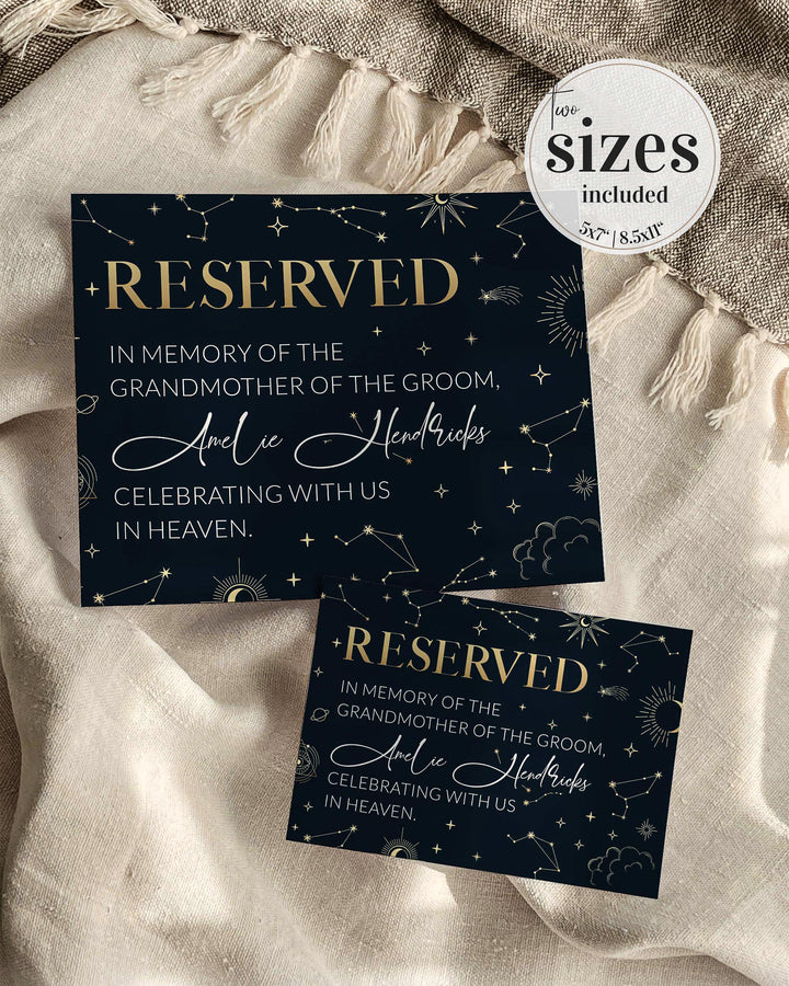 Reserved for someone in heaven Wedding Sign