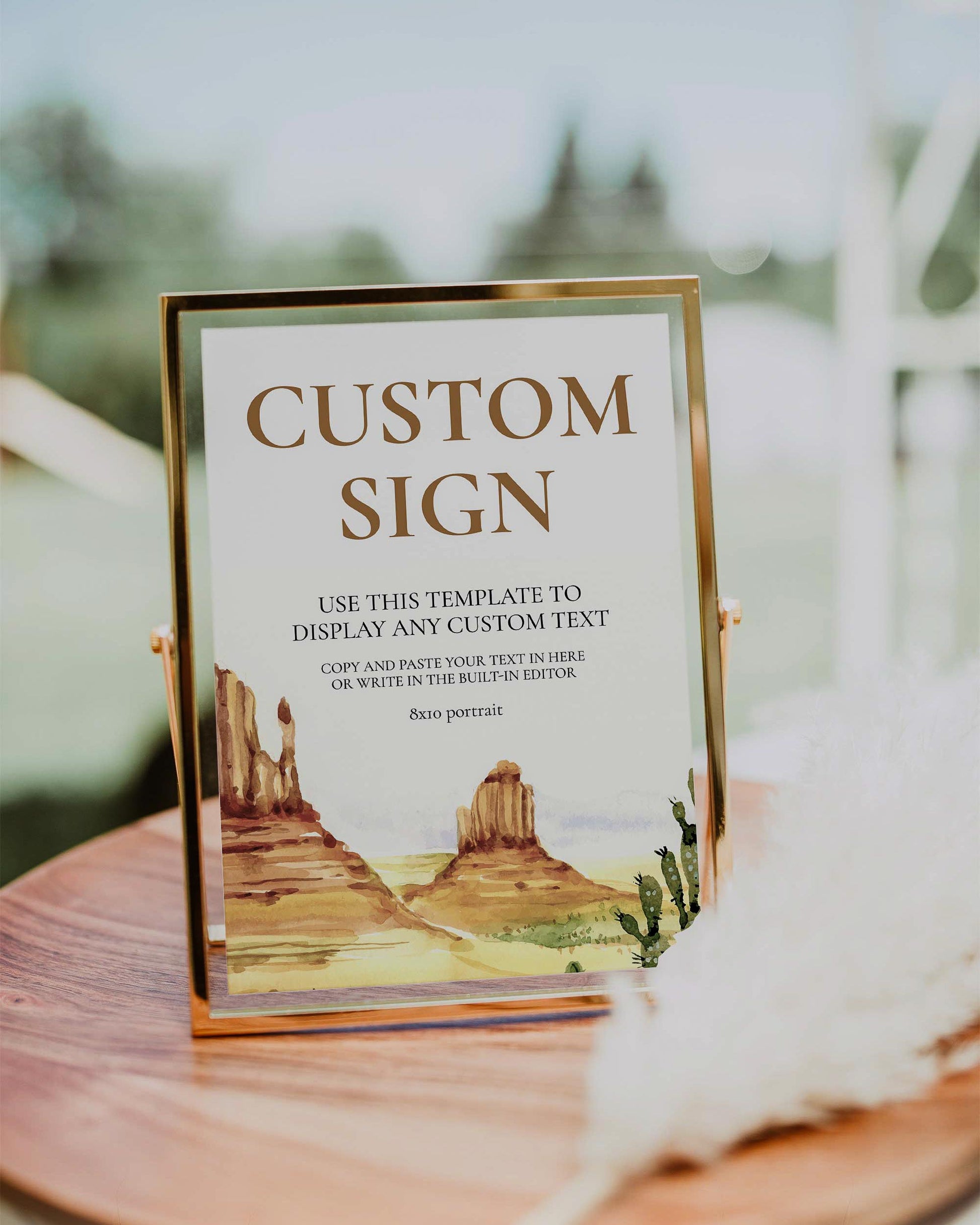 Desert Wedding Custom Sign
