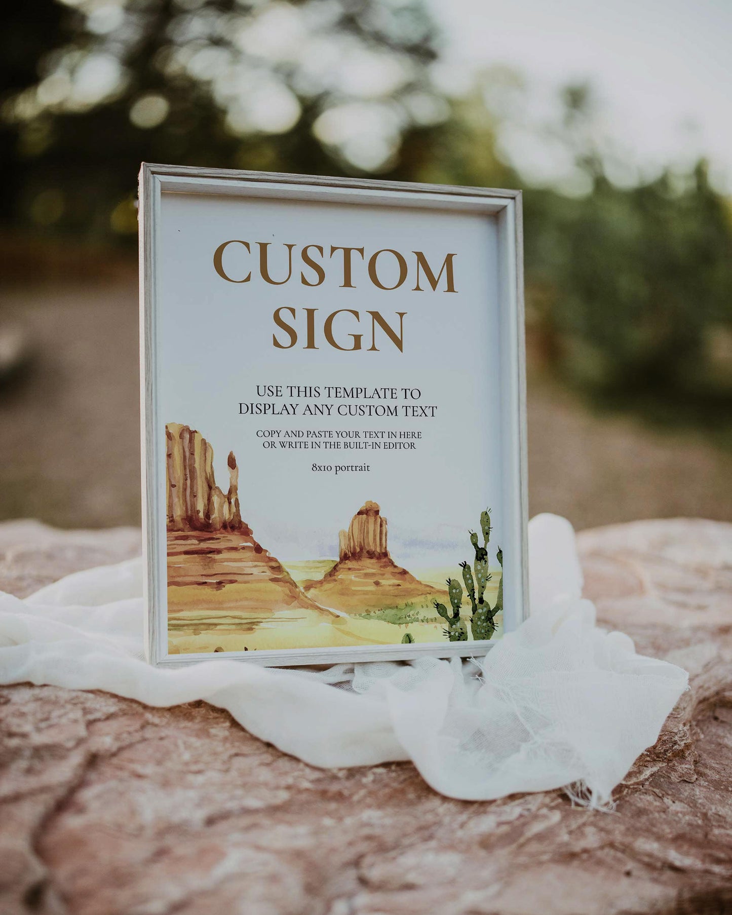 Desert Wedding Custom Sign