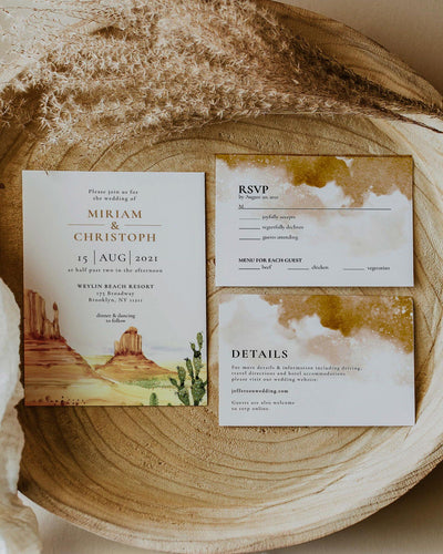 Desert Wedding invitation Suite