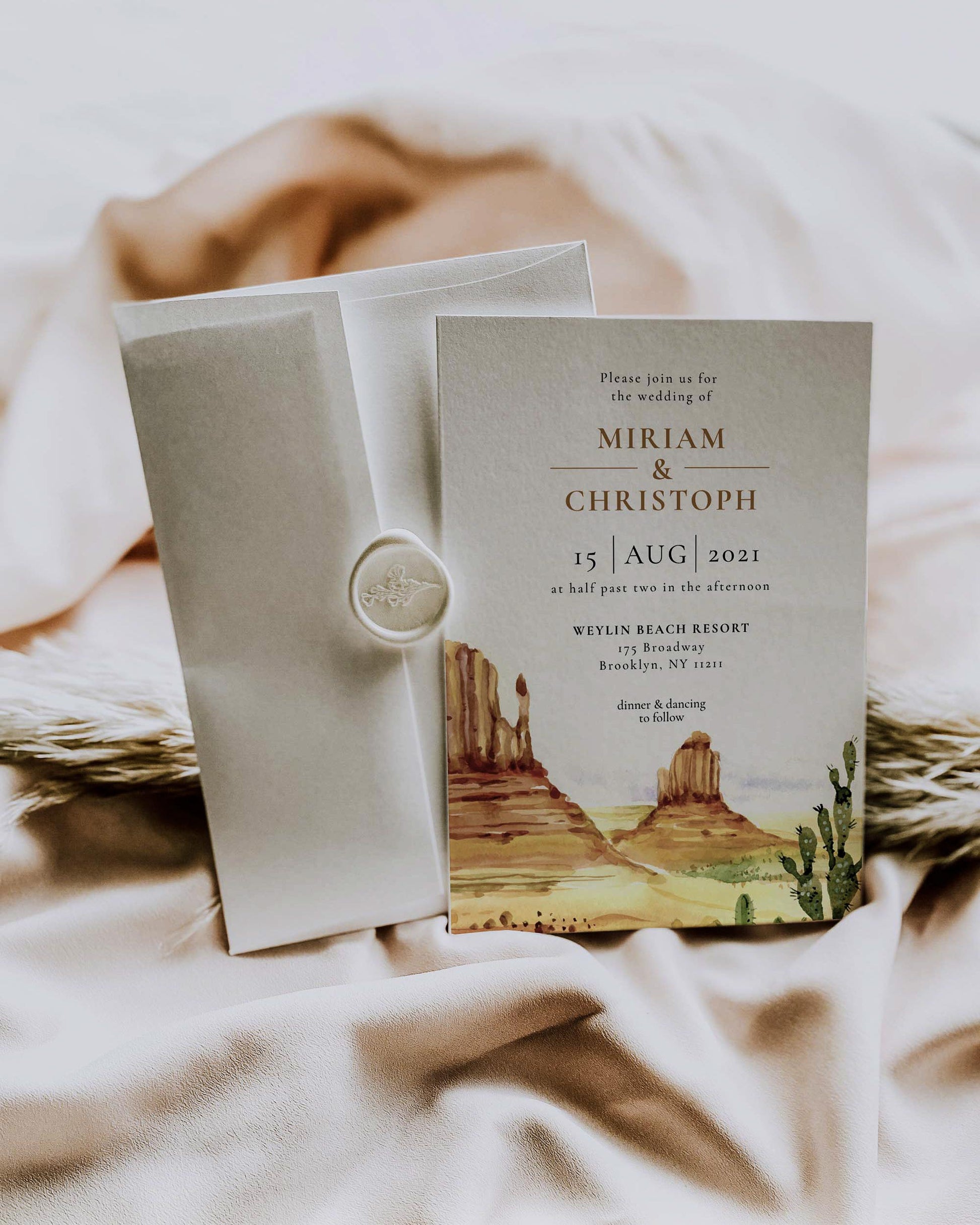 Desert Wedding invitation Suite