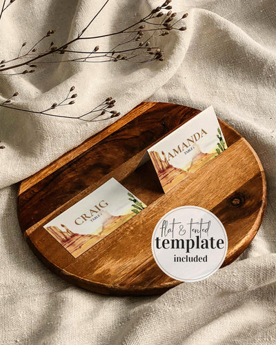 Desert Wedding Place Cards