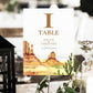 Desert Wedding Table Numbers Template